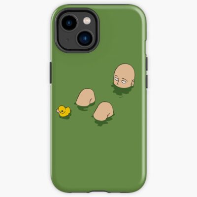 Superhero Bath Time Anime Man Fighter Bald With Ducky Iphone Case