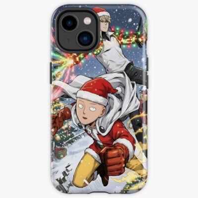 Epic Christmas Anime Heroes In Action Holiday Battle Scene Iphone Case