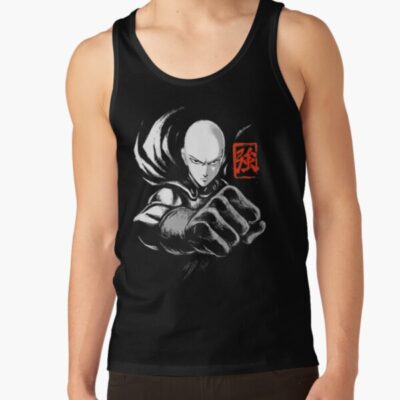Ink Punch Manga Anime Hero Japanese Kanji Tank Top