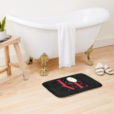 Alternative view of Love With Minimalist Bald Face As O Cute Anime Inspired Design Bath Mat
