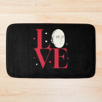 Love With Minimalist Bald Face As O Cute Anime Inspired Design Bath Mat