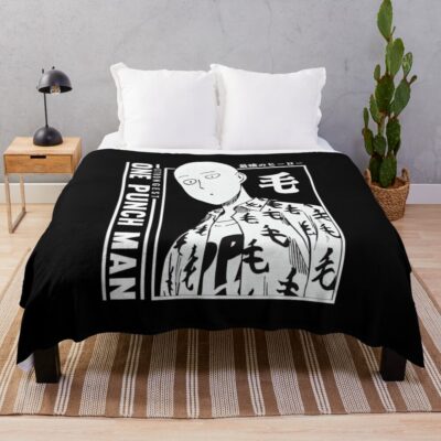 Cute Bald King Throw Blanket
