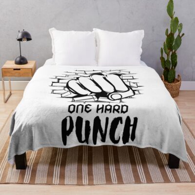 One Hard Punch Throw Blanket