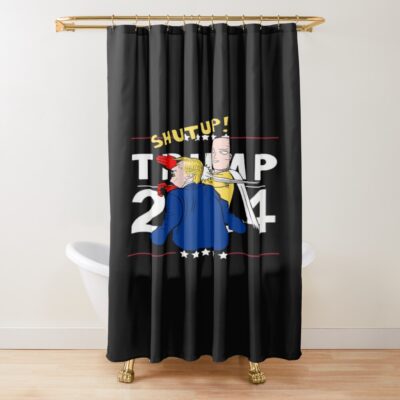 Shut Up Donald Trump 2024 Funny Design American Election Shower Curtain
