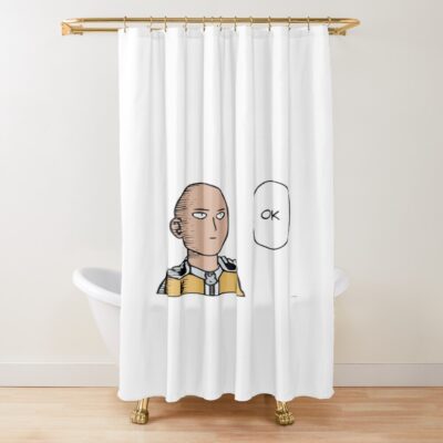The Ultimate Minimalist Hero Ok Meme Shower Curtain