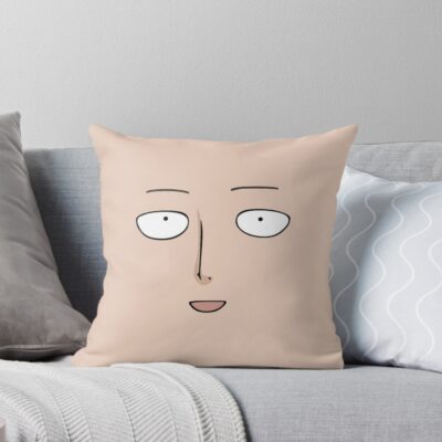 Pink Face Throw Pillow