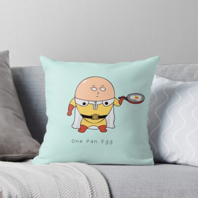 Anime Hero Egg Throw Pillow