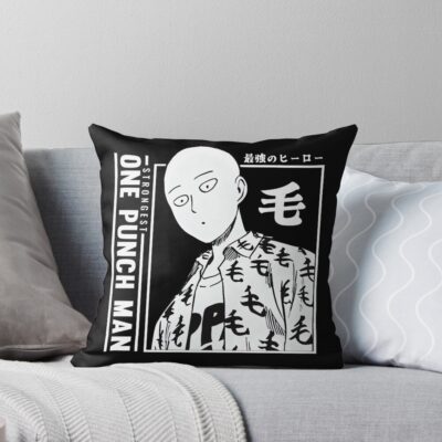 Cute Bald King Throw Pillow